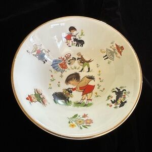 ARKLOW REPUBLIC OF IRELAND 1950 NURSEY RHYME CEREAL BOWL BAAA BAAA BLACK SHEEP